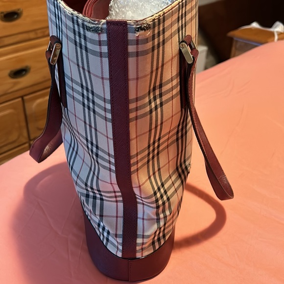 BURBERRY Logo Nova Check Tote Shoulder Bag - Picture 5 of 16